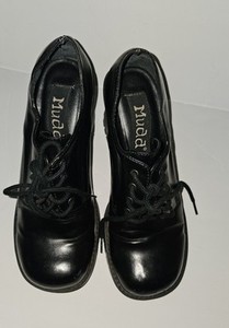 Womens Vintage MUDD Shoes Sz 9 Chunky Y2k 90s Blk  Grunge Platform Ex Cond