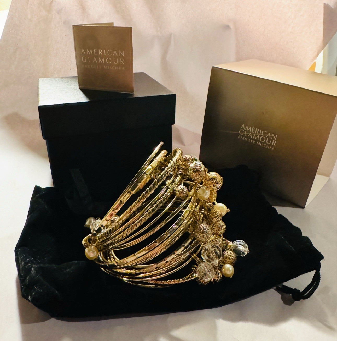 VTG Badgley Mishka Stackable Bangle Bracelets Set… - image 7