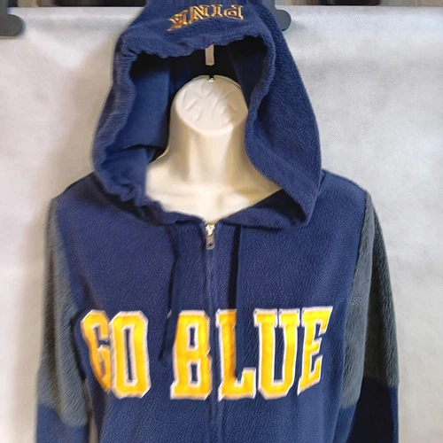 UNDERCOVER Felpa con cappuccio ROSA Victoria's Secret Michigan Wolverines XS blu macchiata