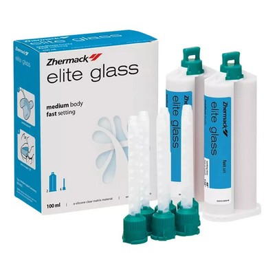 2 X Zhermack Elite Glass Transparent A Silicone VPS Injction Moulding Veneer FS