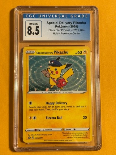 CGC 8.5 Special Delivery Pikachu SWSH074 Holo Promo Black Star Pokemon 2020