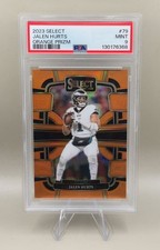 2023 Panini Select Jalen Hurts Orange Prizm /49 PSA 9 MINT Rare Eagles QB 🔥