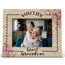 Grandma Picture Frame - World's Best 5x7 Great Grandma Photo Frame