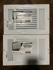 Lot Of 2 Hart & Cooley Ceiling/Sidewall Registers 10x6  White New With Hardware