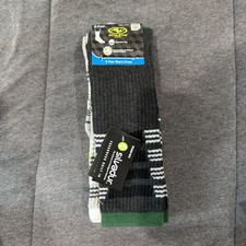 Athletic Works Boys Crew Socks, 3-Pack Black Size L