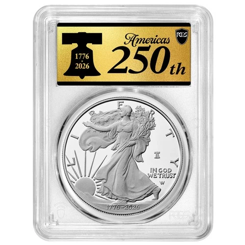 2026-W $1 1-oz Proof American Silver Eagle PCGS PR69DCAM FS American 250th