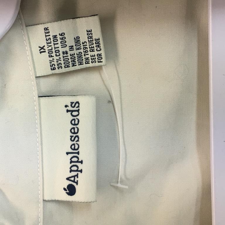 Appleseed's 1X jacket beige button down collared … - image 2