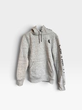 Carhartt Clarksburg Womens Hoodie Heather Gray Logo Sleeve Pullover Sz S