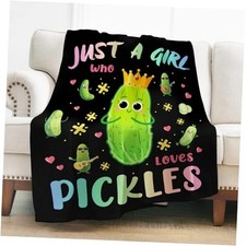 Pickle Blanket Gift for Girls Women, Pickle Themed Gifts 50"x60" Pickle 2