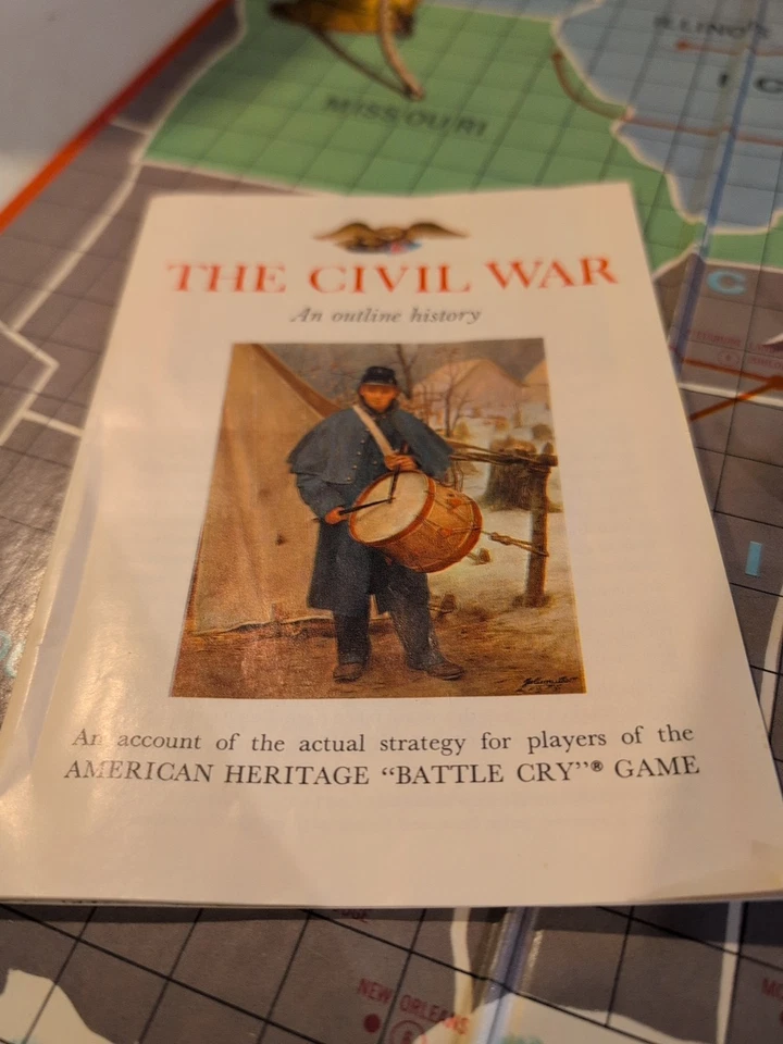 1961 Battle-Cry Board Game Inconplete Parts Lot Vintage American Heritage  - Image 3 of 4