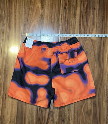 Nike NSW Solarized Flow Woven Lined Athletic Casual Shorts Orange