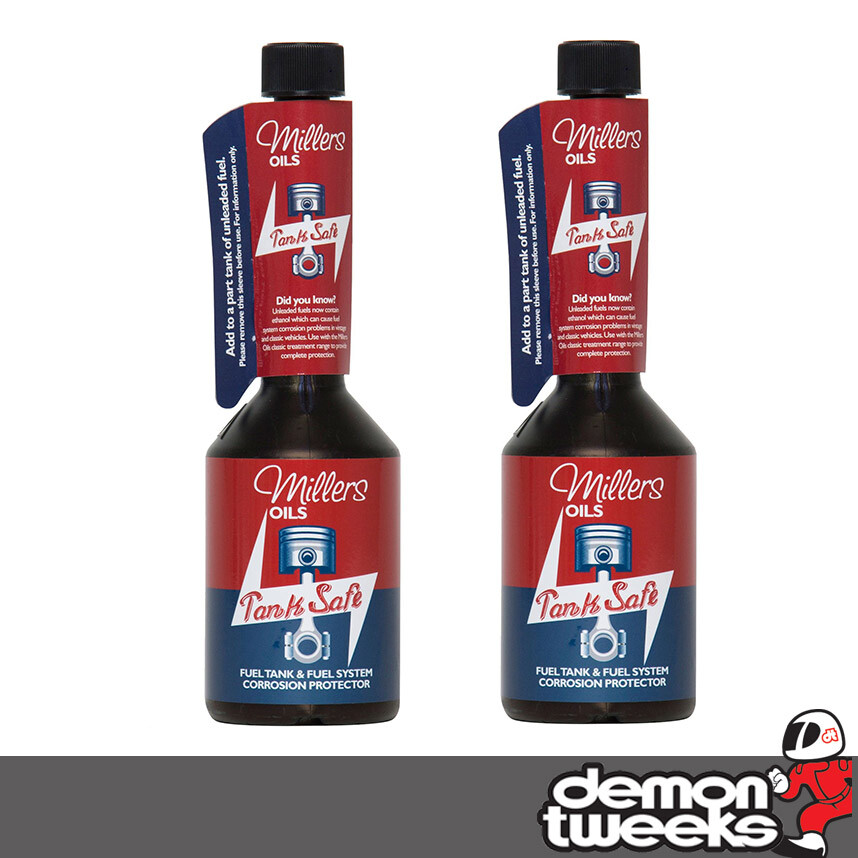 2 x Millers Oils Tank Safe Fuel Tank Anti Corrosion Protection 250ml