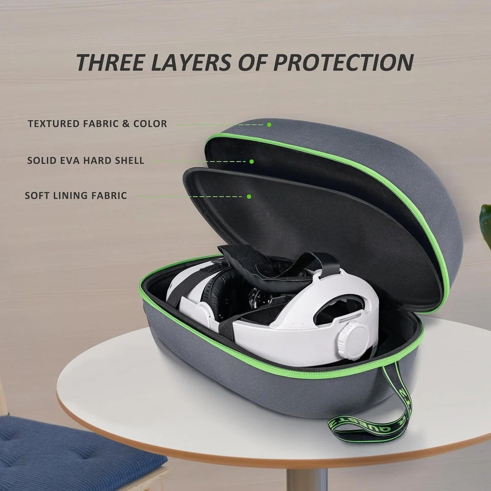 Hard Carrying Case for Oculus Quest 2 All-in-one VR Gaming Headset Controllers - Image 3 of 4