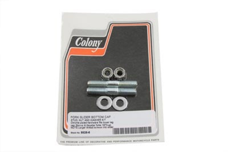 Harley fork slider bottom stud kit, washers, nuts 73 up Showa or