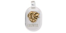 Chow Chow Pendant Jewelry Silver And Gold Handmade Dog Pendant C02-TNDT