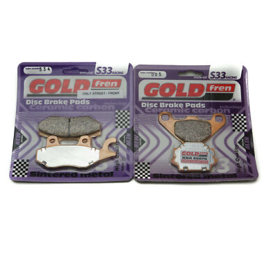 Goldfren S33 Brake Pads Front & Rear For Aeon Elite 125 (4T) 2012-2013