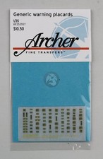 Carteles de datos de advertencia de peligro genérico de EE. UU. Archer 1/35 (amarillo sobre negro) AR35393Y