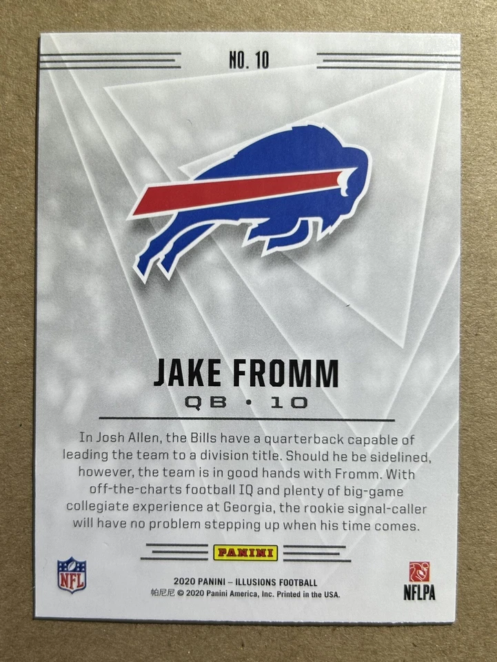 Jake Fromm 2020 Panini Illusions #10 Orange Trophy Room Parallel Rookie Card - Image 2 of 2