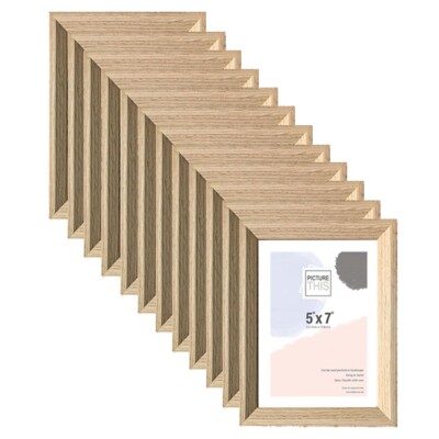 [12er Set] Bilderrahmen 5''x7'' Holzoptik Hoch- oder Querformat Restposten Rahmen
