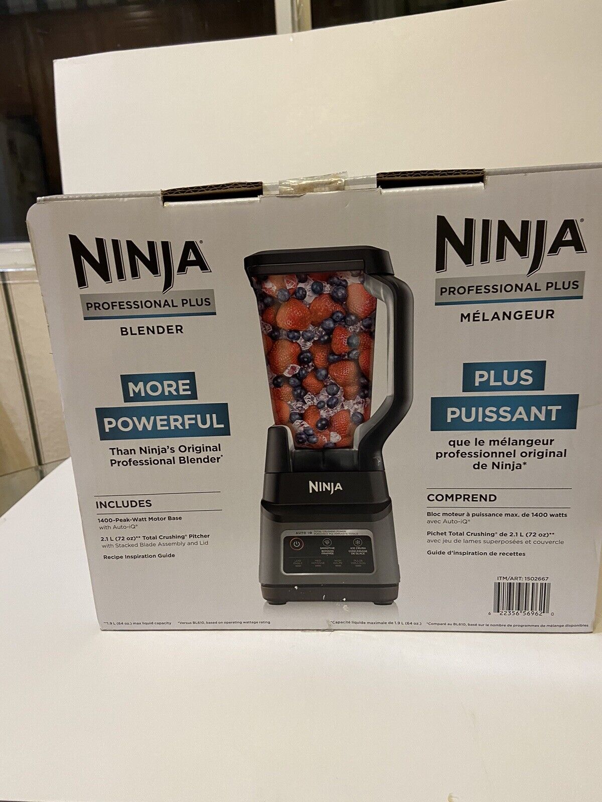 Ninja Professional Plus Blender with Auto-iQ 64-oz Black 1200-Watt