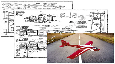 Dirty Birdy .60 65'' Wingspan RC Model Airplane Plans & Templates PRINTED
