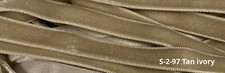 Vintage 3/8 Inch Tan Ivory VELVET Ribbon 10 yards SWISS Made" S-2-97