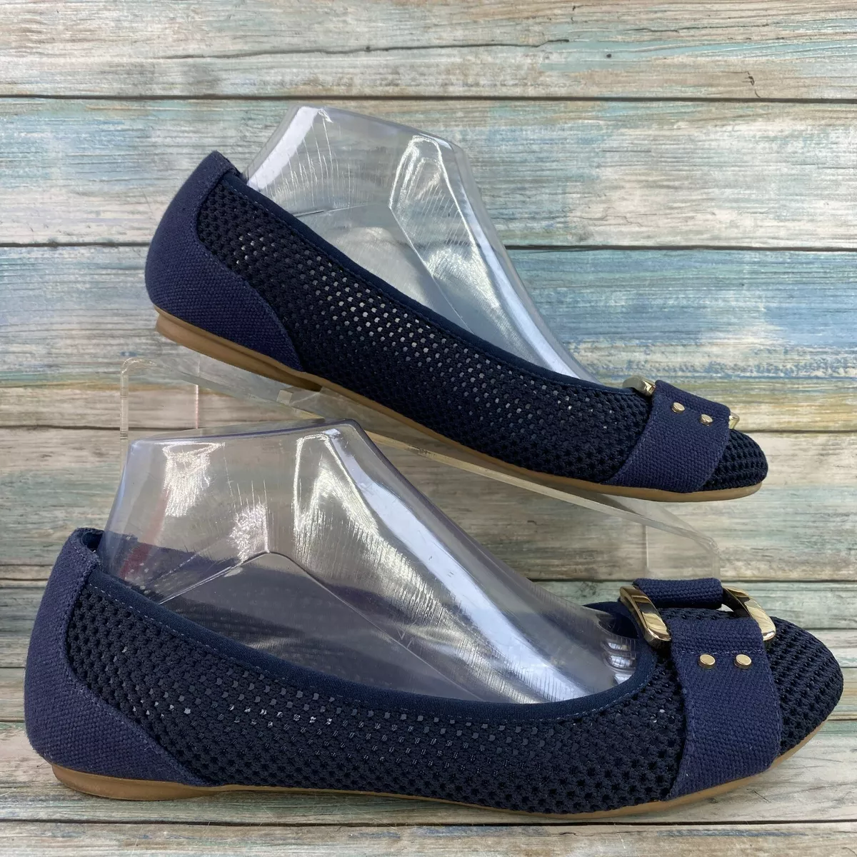 Dr Scholls Frankie Mesh Women s Size 9M Blue Flats