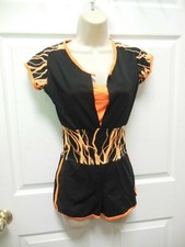Hip Hop Romper Capsleeve orange included Tube top lined Small adult
