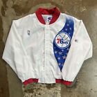 Vintage Philadelphia 76ers Champion Snap Button Jacket Men’s Large Nba Tt214