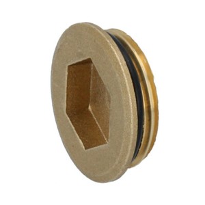 4 Stück Messing Stopfen 1/2" Außengewinde Mit Gummiring - Blindstopfen Für Wasserleitungen & Heizung