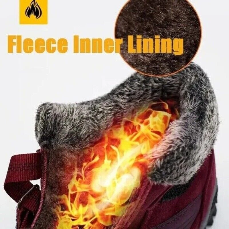 Womens Waterproof Winter Warm Snow Boots Casual Ankle Boots Non-slip Sport Shoes - Image 3 of 4