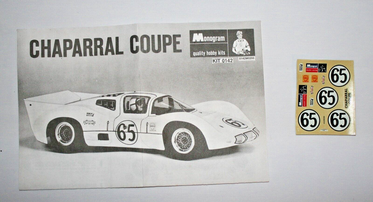 Chaparral Coupe 1/24 プロトタイプスポーツカー Monogram 1:24 Chaparral Coupe Prototype Sports/Racer Model Kit