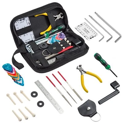 31Pcs Guitar Care Cleaning Repair Tool Kit Luthier Setup Maintenance Tools UK