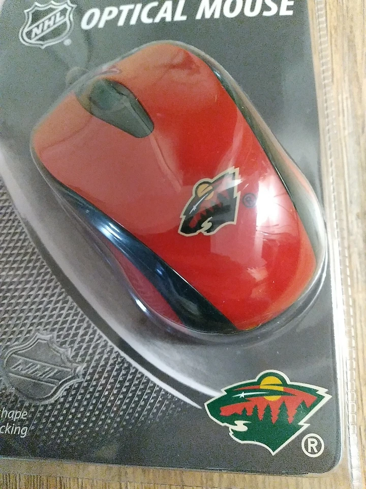 Minnesota Wild NHL Wired Optical Mouse W/ 3 Buttons  + Scroll Windows / Mac - Image 2 of 4