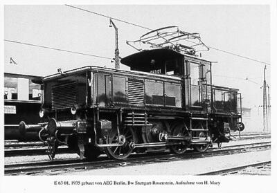 AK · Elektro-Lok E 63 01 - DRG - Hbf. Stuttgart - 1935