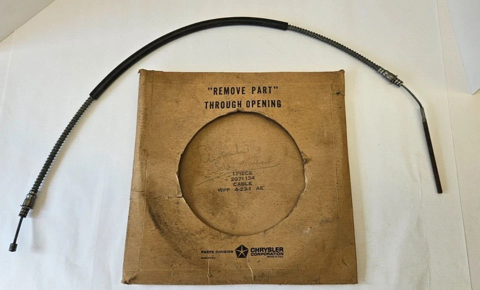 Dodge Lancer Plymouth Valiant 1961-1962 freno de cable de emergencia delantero 2071134 nuevo en stock Foto 3 de 4