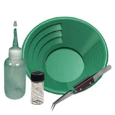 14" Green Gold Pan Panning Kit Gold Pan