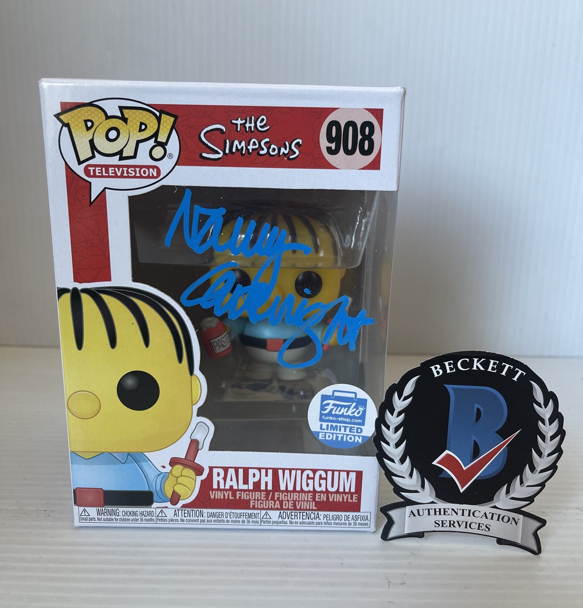 Nancy Cartwright Signed Ralph Wiggum Simpsons Funko Pop 908