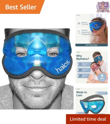 Deluxe Cooling Gel Eye Mask for Puffy Eyes - Travel-Friendly Therapy Solution