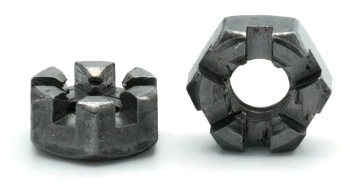 Plain Steel Slotted Hex Nut Carbon Steel Castle Nuts - Select Size & Qty - Picture 3 of 3