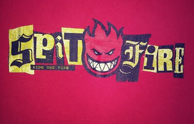 トップス SK8 Spitfire Wheels Logo Printed S/S Tee Spitfire Wheels Shirt Vintage Spitfire Wheels Skate T Shirt