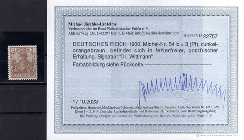 Dr-Germany 54b Luxury MNH Unstamped BPP Befund (T7777