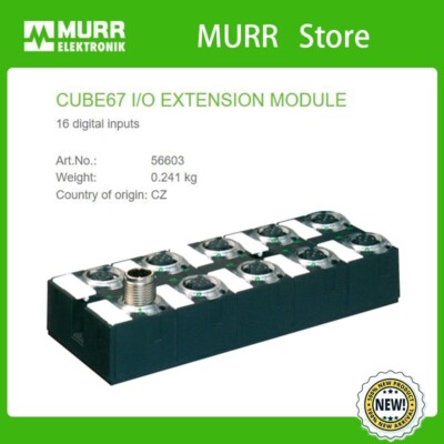 56603 MURR CUBE67 I/O EXTENSION MODULE 16 digital inputs 100% NEW