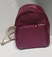 Thirty One-FESTIVAL CRUSHED BERRY PEBBLE FAUX LEATHER MINI BACKPACK