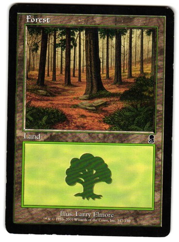 Magic The Gathering Odyssey Forest #347/350 Foil Land MTG TCG CCG