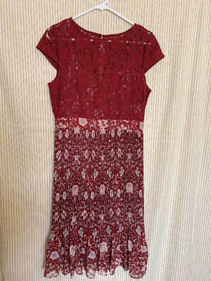 NWT Anthropologie Plenty By Tracy Reese Arcadia Pleated Lace Dress Red Floral 8 | eBay NWT Anthropologie Plenty By Tracy Reese Arcadia Pleated Lace Dress Red Floral 8 | eBay