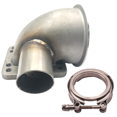 90 Deg Elbow Adapter Flange 3.5'' Vband T3 T4 Turbo Tube to Header/Manifold Side
