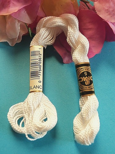 068# Lovely Skein Cotton Pearl N°5 DMC Shade N° White Snow - Picture 2 of 3