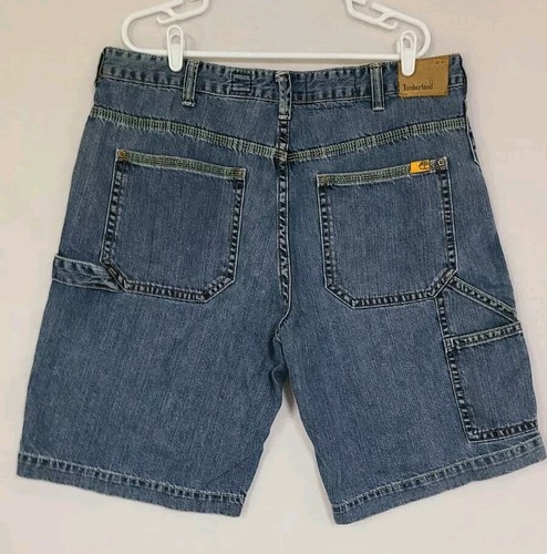 Vintage Y2K Timberland Crazy Carpenter Baggy Hip Hop Jean Shorts Size 38 (VP) - Picture 3 of 9