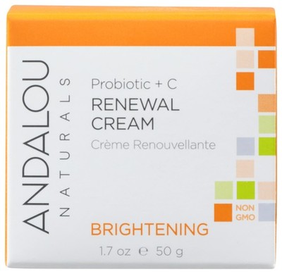 Andalou Naturals Renewal Cream Brightening Probiotic + C 1.7 Oz 1 Pack